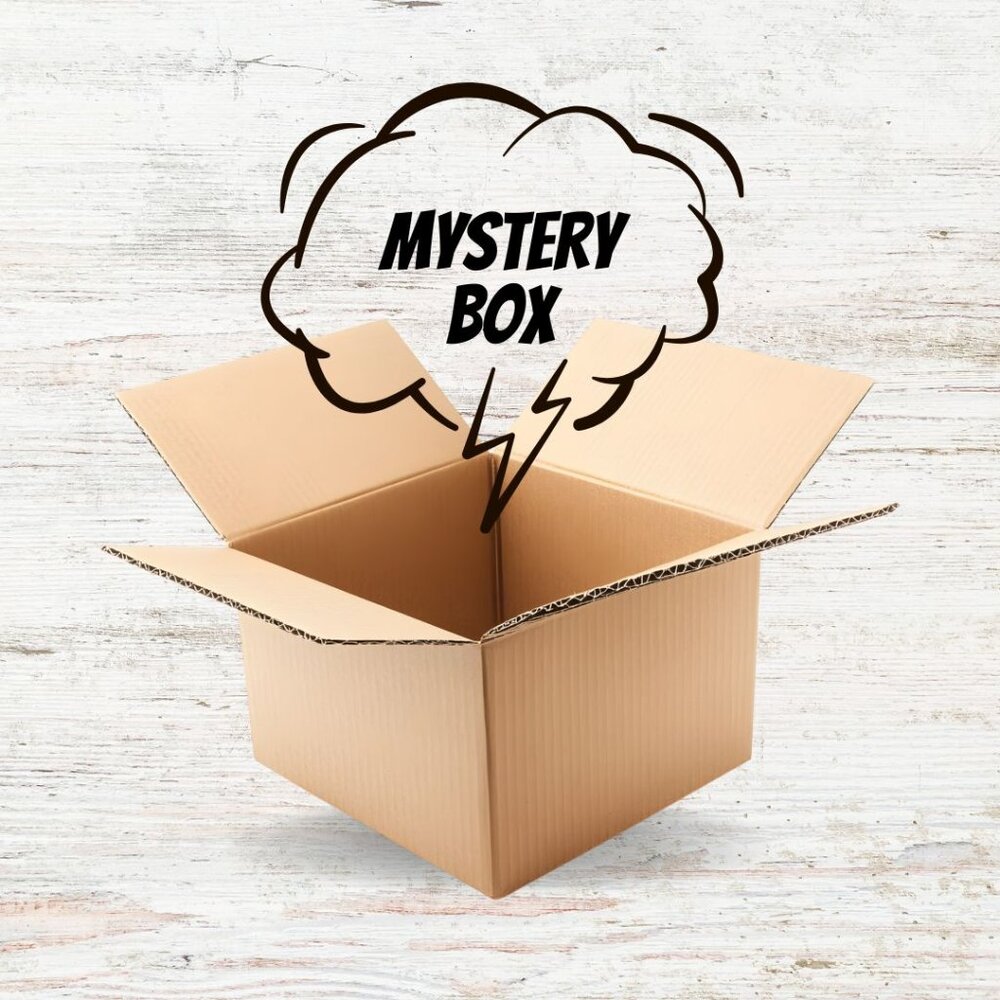 Fabric Mystery Box 5+ Pieces Scarves Shawls Bandanas Textile Surprise B&W